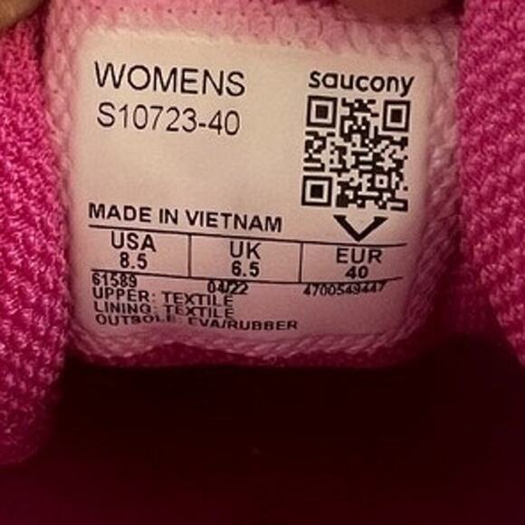 Pink Saucony Women's Kinvarra 13 running shoes size 8.5 - Picture 6 of 9